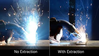 Demo: Manual Weld Fume Extraction with RoboVent Extractor Fume Gun | RoboVent | 877.299.7223