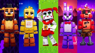Fnaf Minecraft Circus Baby X Freddy X Chica X Bonnie X Foxy | Mix By Bemax