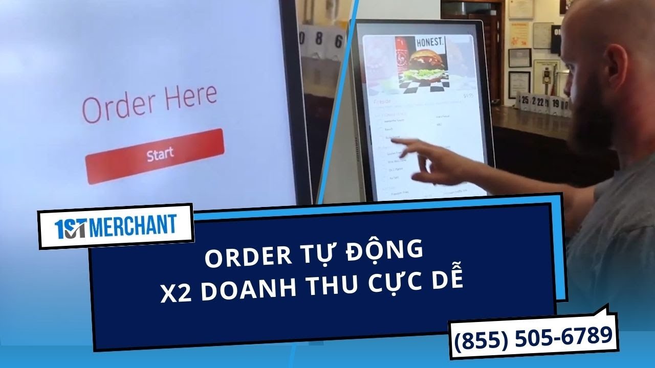 REVIEW MÁY ORDER TỰ ĐỘNG Kiosk SELF ORDER Chin Chin restaurant