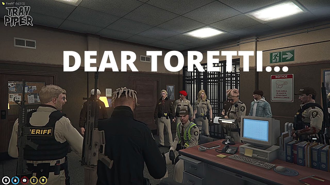Gunner Reads A Note From April To Toretti In A PD Meeting KEKW. | NoPixel GTA RP