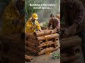 The Cinnamon Stick Log Cabin 🪵🍯 #viral #viralvideo #miniature #survival