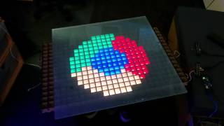 Chrome logo on addressable LEDs