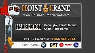 Harrington ED V Electric Chain Hoist Demo