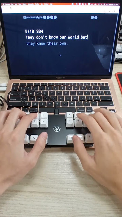 Short quote on the Uni #steno #keyboard #typing #stenography #monkeytype #mechanicalkeyboard