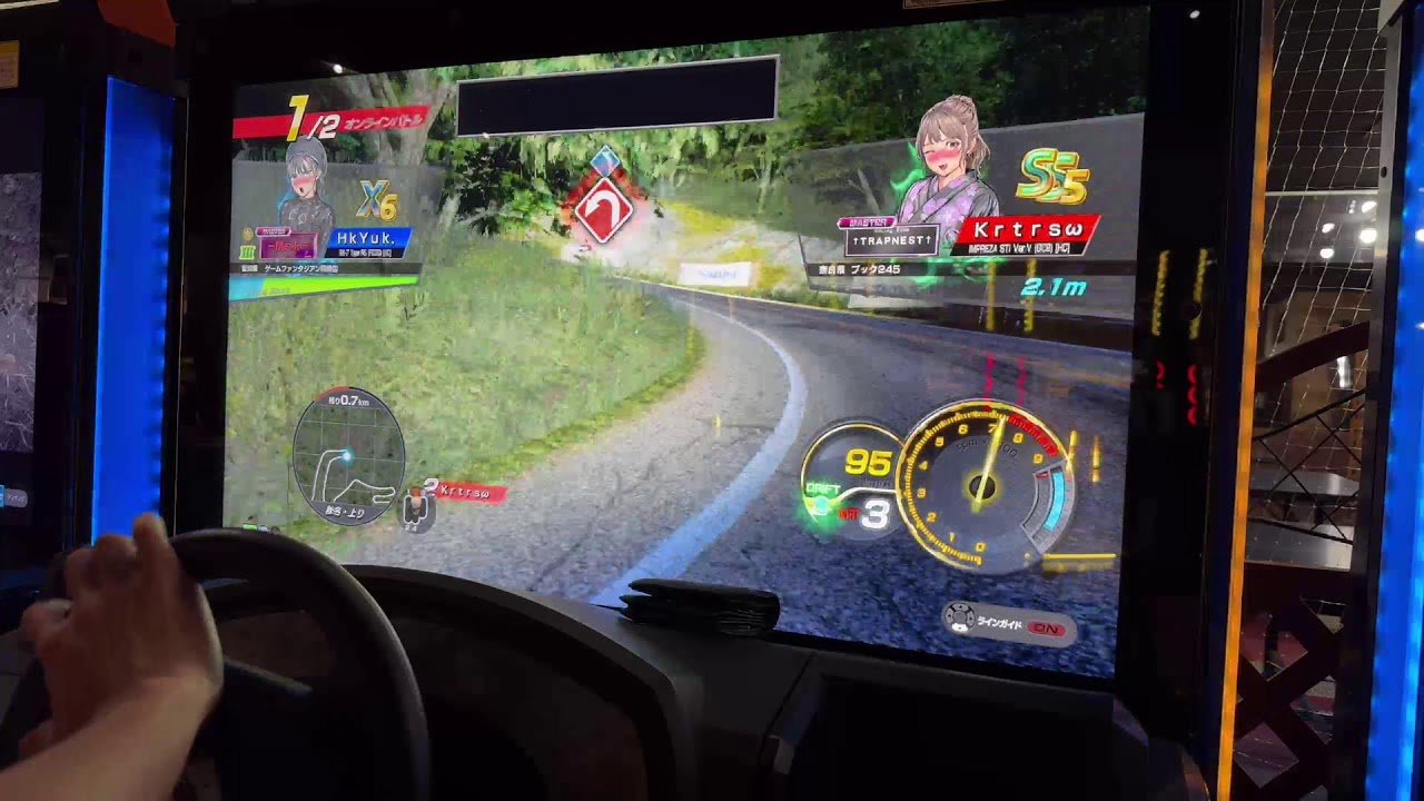 頭文字D THE ARCADE オンラインバトル　椿ライン覚えてません