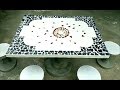 The most beautiful and easiest way to make creative cement table and chairs with ceramic tile # 13