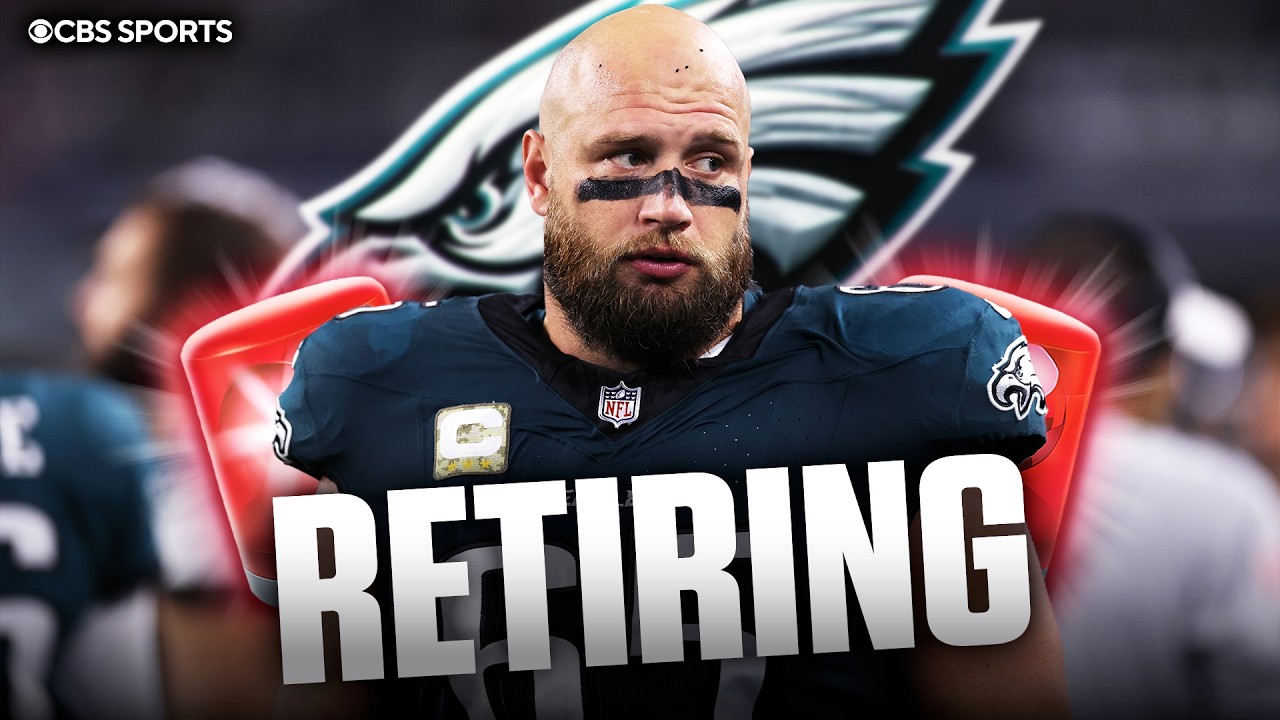 CBS Sports on Lane Johnson announcing his mid-season retirement after 14 seasons with the Eagles.