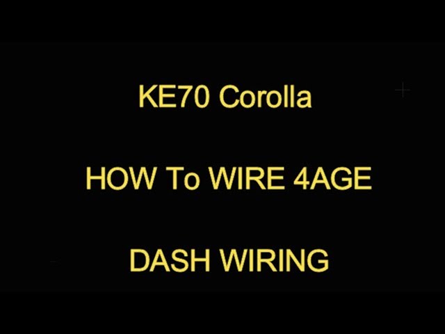 Toyota Corolla Ke70 Dash Wiring With A 4age Swap You Toyota Corolla Ke70 Dash Wiring With, Ke70 Wiring Diagram