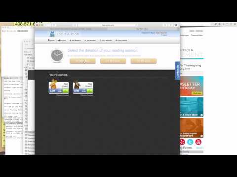 Read-a-thon login demo and timer start/stop