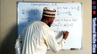 How To Solve First Order Homogeneous Differential Equation