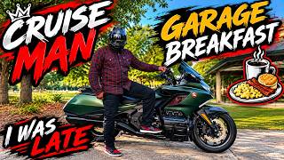 CRUISE MAN GARAGE BREAKFAST I WAS LATE @cruisemansgarage @robertwhitemoto @SlappyAdventures