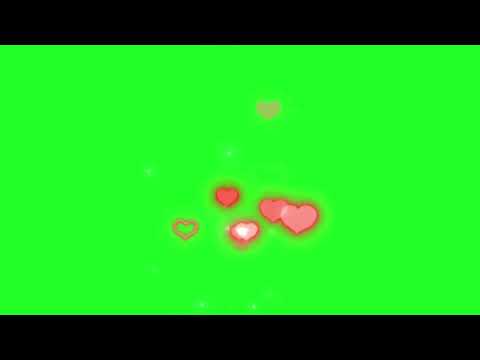 Neon Bubble Hearts ❤️ Green Screen Effect | Floating Love Animation Overlay