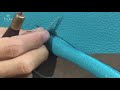 Tip for attaching leather handle