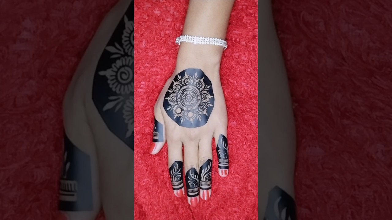 beautiful sticker mehndi design #shorts