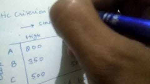 Decision theory - Optimistic criterion-3