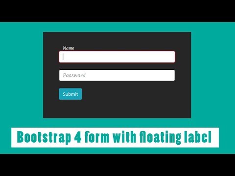 Simple Bootstrap 4 form with floating label | Login Form with floating Placeholder Text