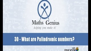 Maths Genius: Episode 30 - What are palindromic numbers