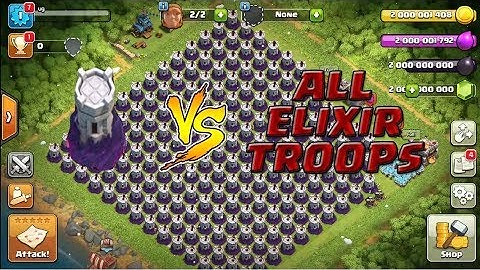 MAX WIZARD TOWER VS ALL LVL 1  TROOPS || COC PRIVATE SERVER GAMEPLAY ||