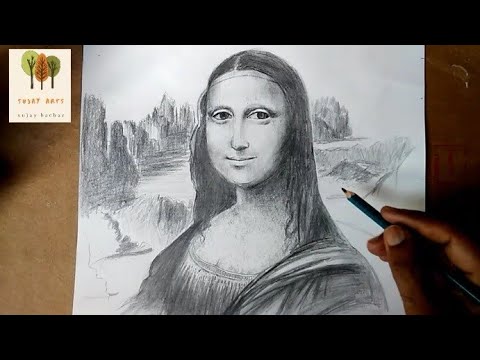 Black And White Paper Graphite Pencil Sketch(Mona Lisa), Size: A4 at Rs  300/paper in New Delhi