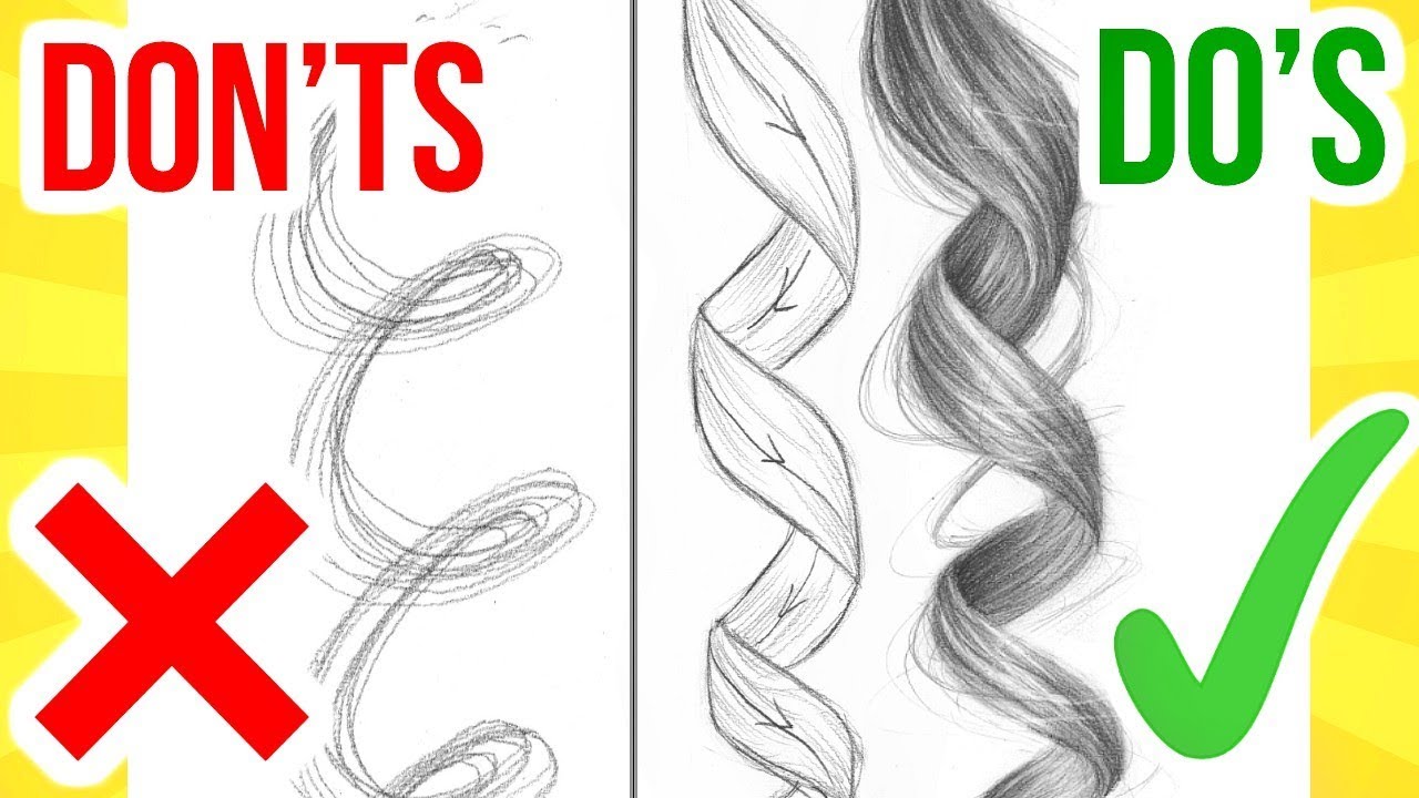 DO'S & DON'TS: How to Draw Curly Hair  Step by Step 