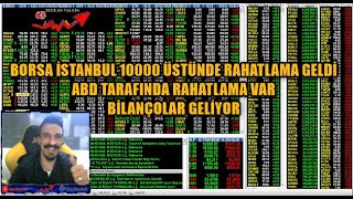 Borsa İstanbul 10000 Üstünde Rahatlama Geldi̇ Abd Tarafinda Rahatlama Var Bi̇lançolar Geli̇yor