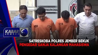 SATRESKOBA POLRES JEMBER BEKUK PENGEDAR GANJA KALANGAN MAHASISWA | KABAR JEMBER