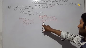 Normal Human Body Temperature Is 98.6 F .Convert It Into Celsius Scale And Kelvin Scale. Chap8(8.2)1