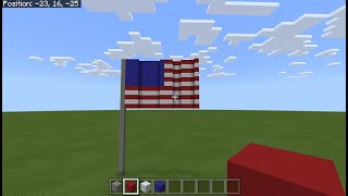 How to make an American flag on Minecraft! [Memorial Day]
