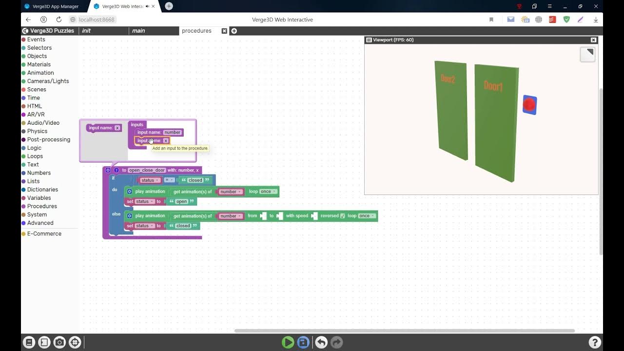Процедуры (Procedures) в Puzzles (Verge3D). Часть 2 YouTube