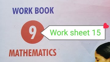 9th Std Maths Worksheet 15 | 9th Maths worksheet 15 Solutions
