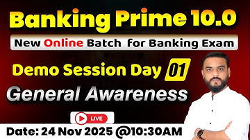 General Awarness Day 01 Demo Session || Banking Prime 10.0 || Atish Shinde