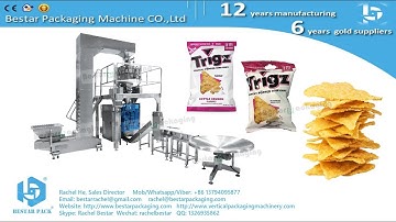 Corn chips snack automatic weighing packing machine with vertical metal detector