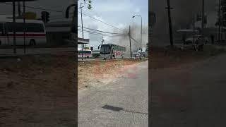 PTSC responds after bus erupts in flames along Priority Bus Route Profile