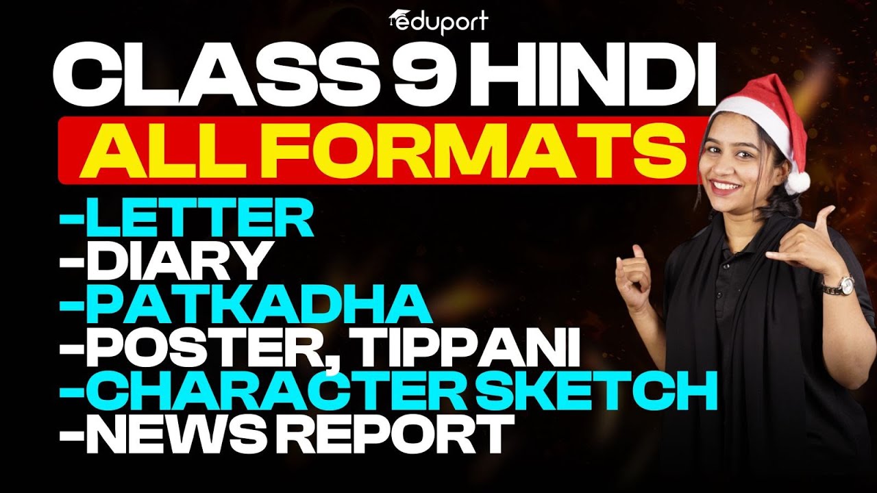 Class 9 Hindi All Formats (Letter,Dairy,Patkadha,Poster,Tippini,Character Sketch,News Report)