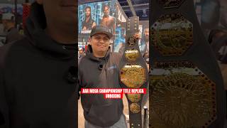 AAA MEGA CHAMPIONSHIP TITLE REPLICA UNBOXING at WWE WORLD at WRESTLEMANIA SUPERSTORE #aaa #soto619