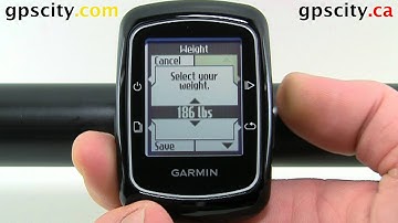Setting the User Profile in the Garmin Edge 200 Bike Computer with GPS City