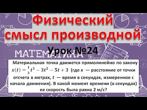 Материальная точка движется прямолинейно по закону x(t) В какой момент времени ее скорость = 2 м/с?