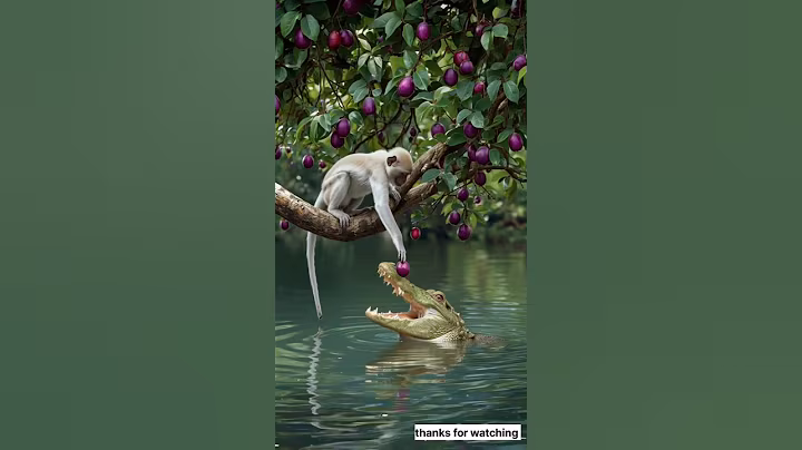The whale that wanted to crocodile the monkey #ai-creation