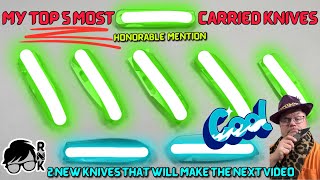 My top 5 carried knives for the last 2 months… these are some 🌶️🔥 ones!