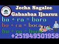 Jecha Sagalee Gabaabaa Ijaaruu