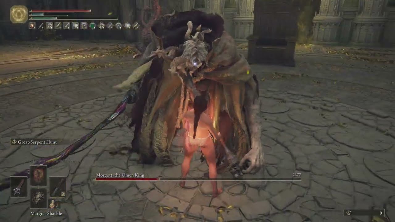 Elden Ring: Morgott boss fight (no hit, shackle strat) | Patch 1.08