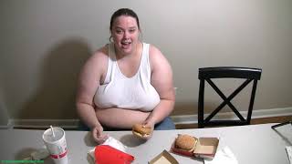 SSBBW fastfood belly stuffing