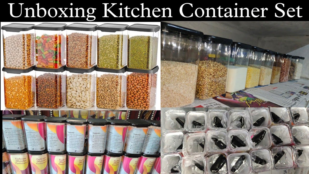 Air Tight Kitchen Plastic Storage Containers Jars Combo Set - 1100