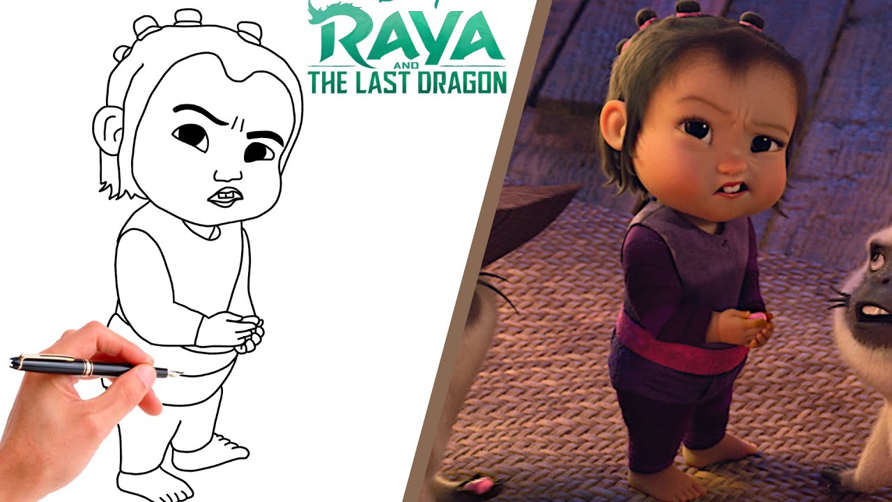 How To Draw LITTLE NOI FROM RAYA AND THE LAST DRAGON // Step-By-Step 