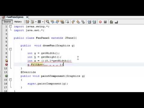 36   Drawing on JPanel and Creating a FanPanel