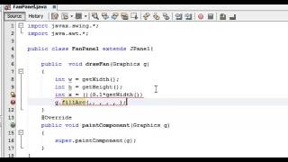 36   Drawing on JPanel and Creating a FanPanel