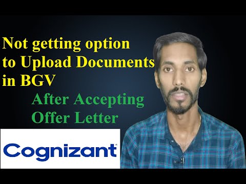 Not getting option to upload Documents in BGV Cognizant