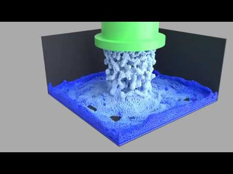 blender particle fluid animation - YouTube