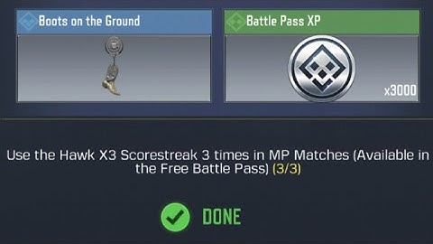 Call Of Duty Mobile Use Hawk X3 Scorestreak 3 times in MP Matches Task Complete