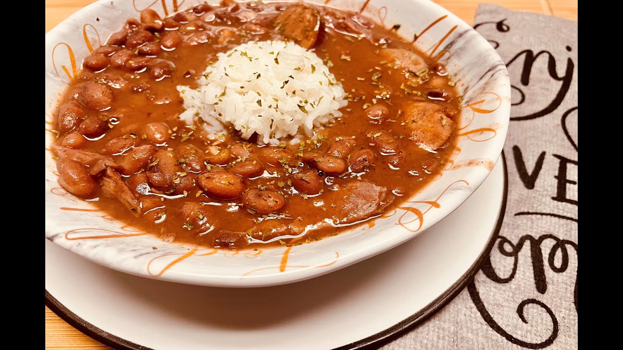 SIMPLE RED BEANS  & RICE W/SMOKED TURKEY & ANDOUILLE SAUSAGE | EASY & DELICIOUS